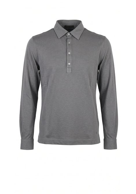Polo da Uomo a Manica Lunga in Cotone Fiammato OUTFIT | OF127O001 MD00069007
